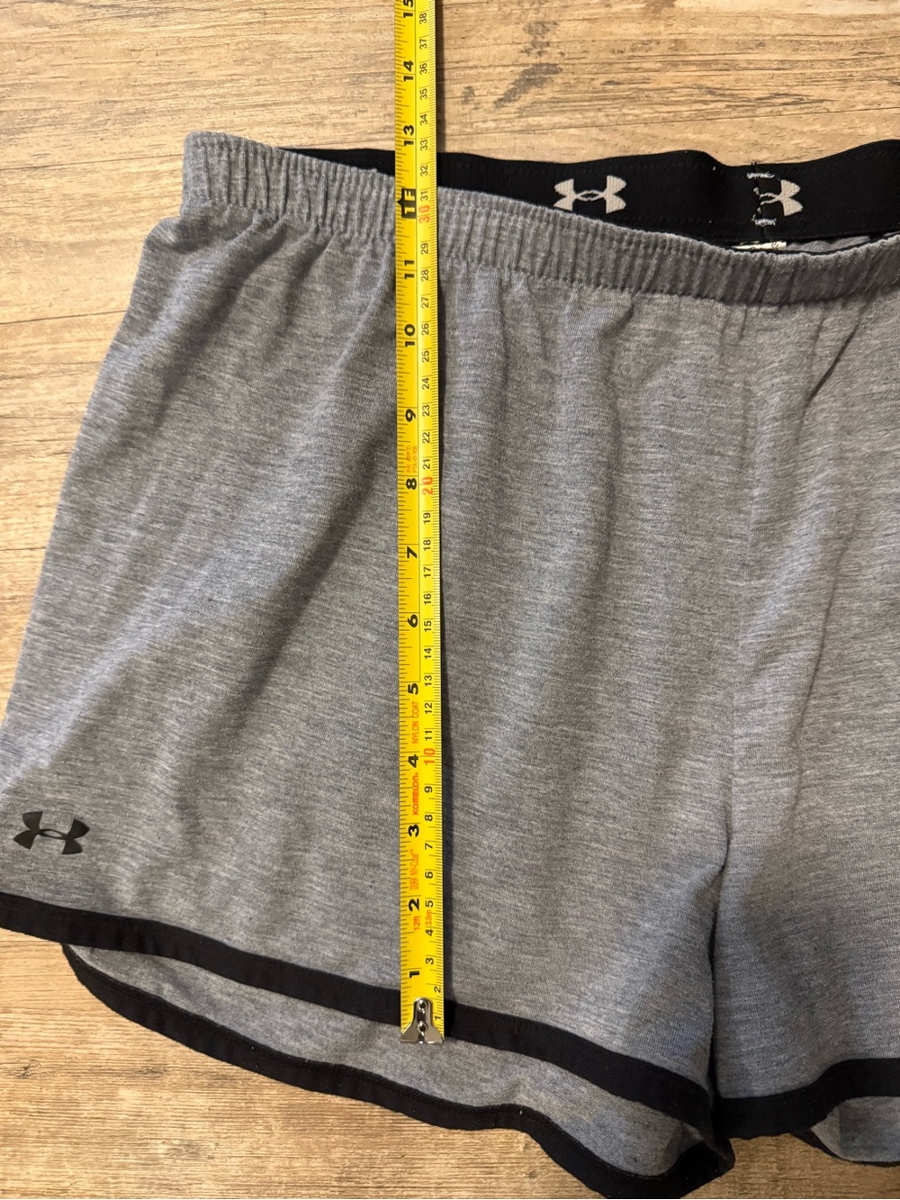 Under Armour Gray Athletic Shorts with Black Trim - Picture 4 of 8